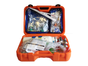 Maletín de emergencias tipo B con pistola manual de aspiración (OXIGEN salud)