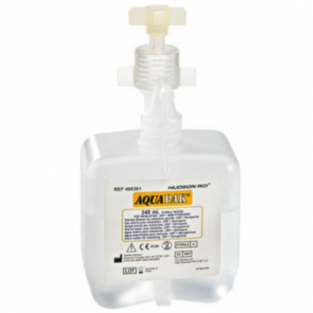 Agua estéril en recipiente desechable 340 ml (AquaPack)
