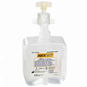 Aigua estèril en recipient d’un sol ús 340 ml (AquaPack)